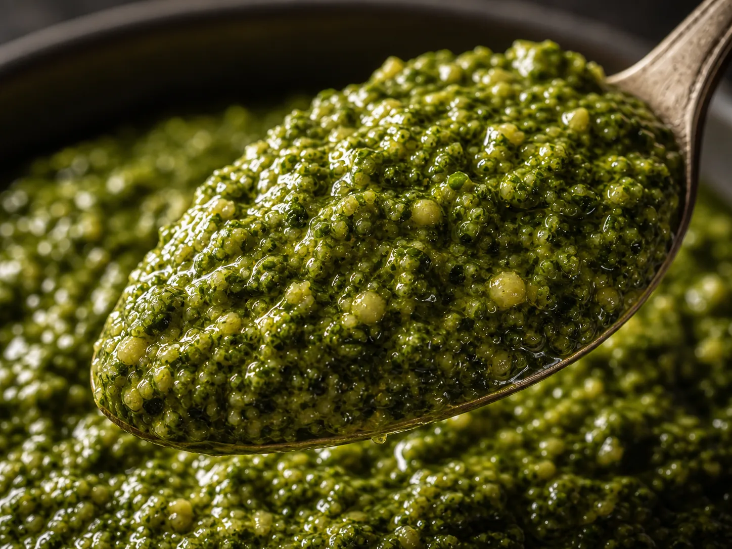 Basilikum-Pesto – Detailansicht