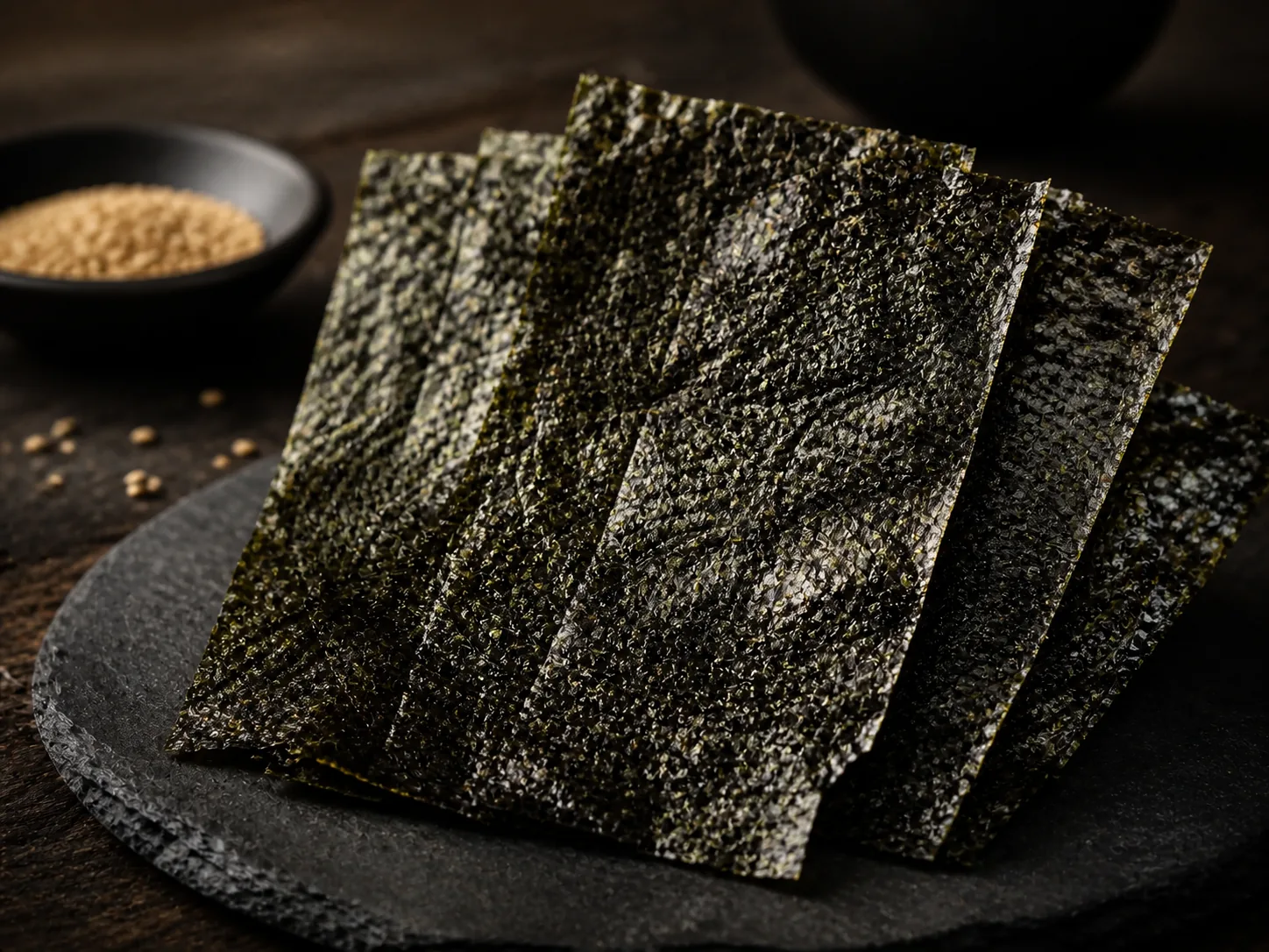 Knusprige Nori-Blätter