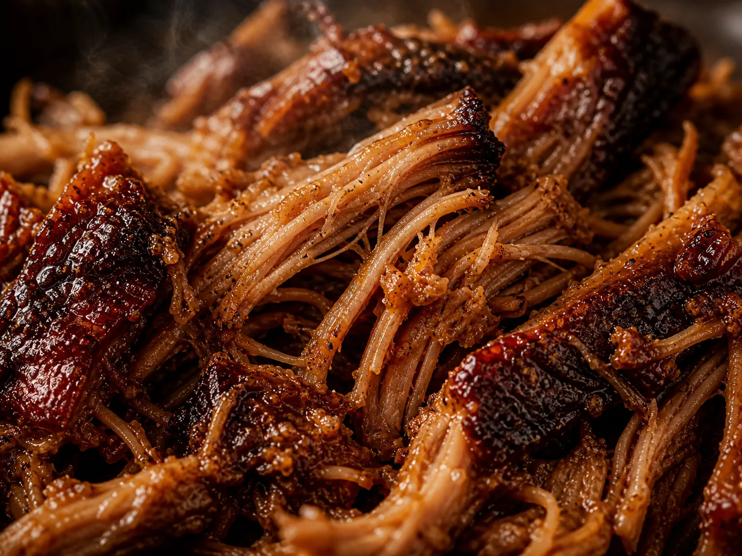 Saftiges Pulled Pork – Detailansicht