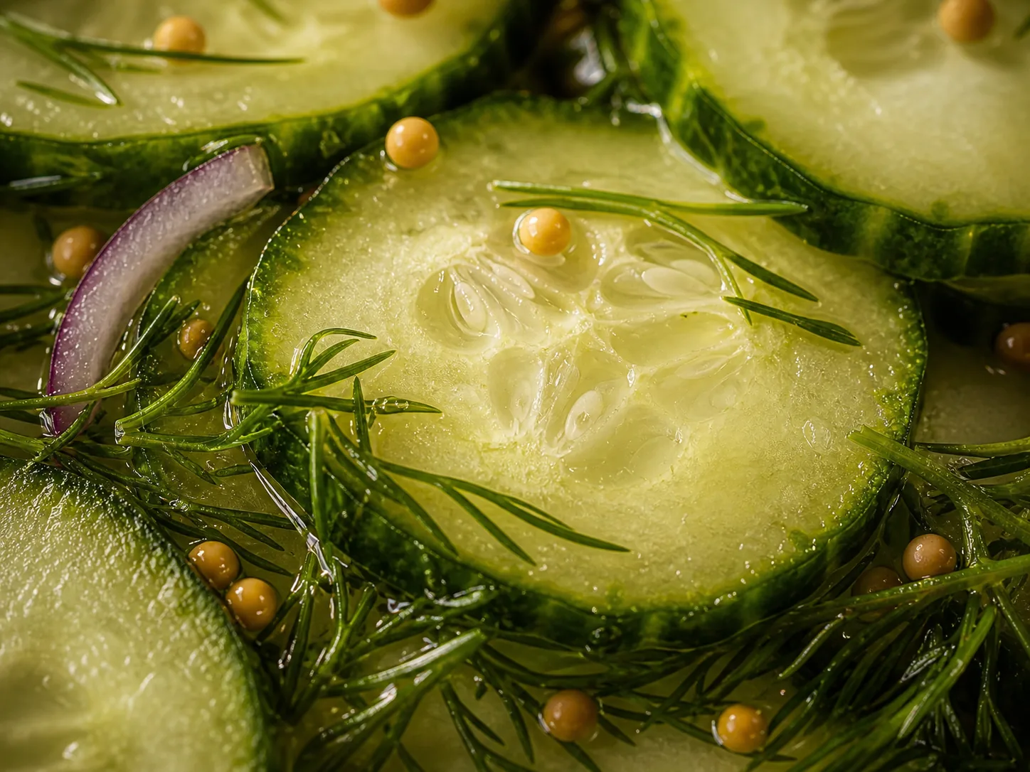 Schnelle Essiggurken-Pickles – Detailansicht