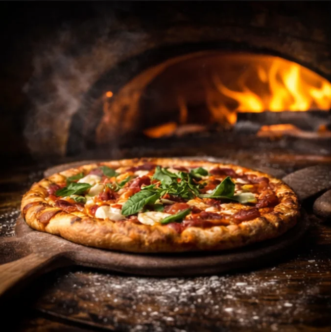 Coke Zero Sugar paired with pizza