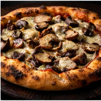 Vegetarian pizza — mushroom, roasted vegetables