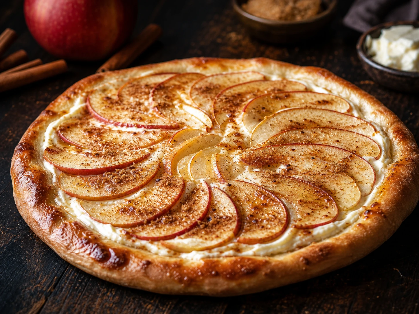 Apple Cinnamon Mascarpone Pizza