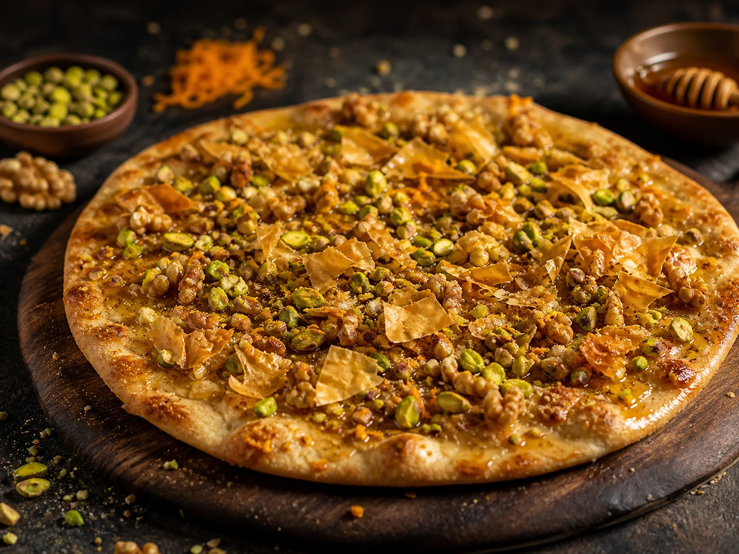 Baklava Honey Pistachio Pizza