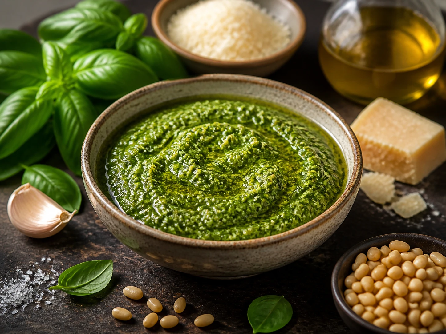 Bright Basil Pesto for Pizza