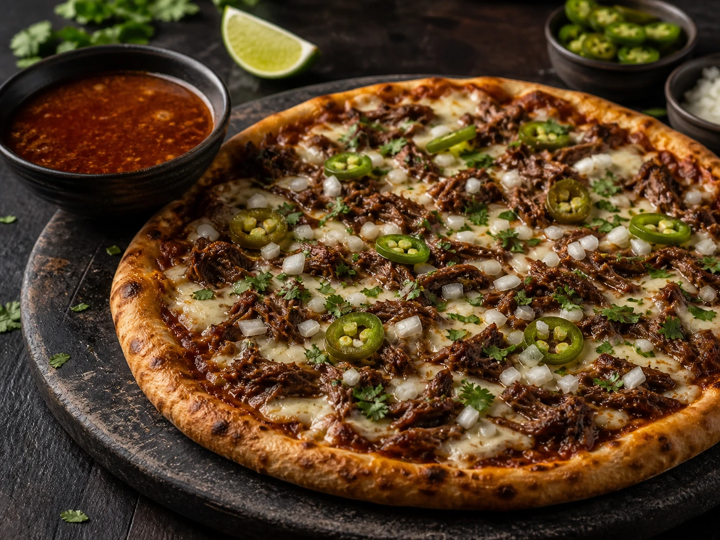 Birria Dipping Pizza