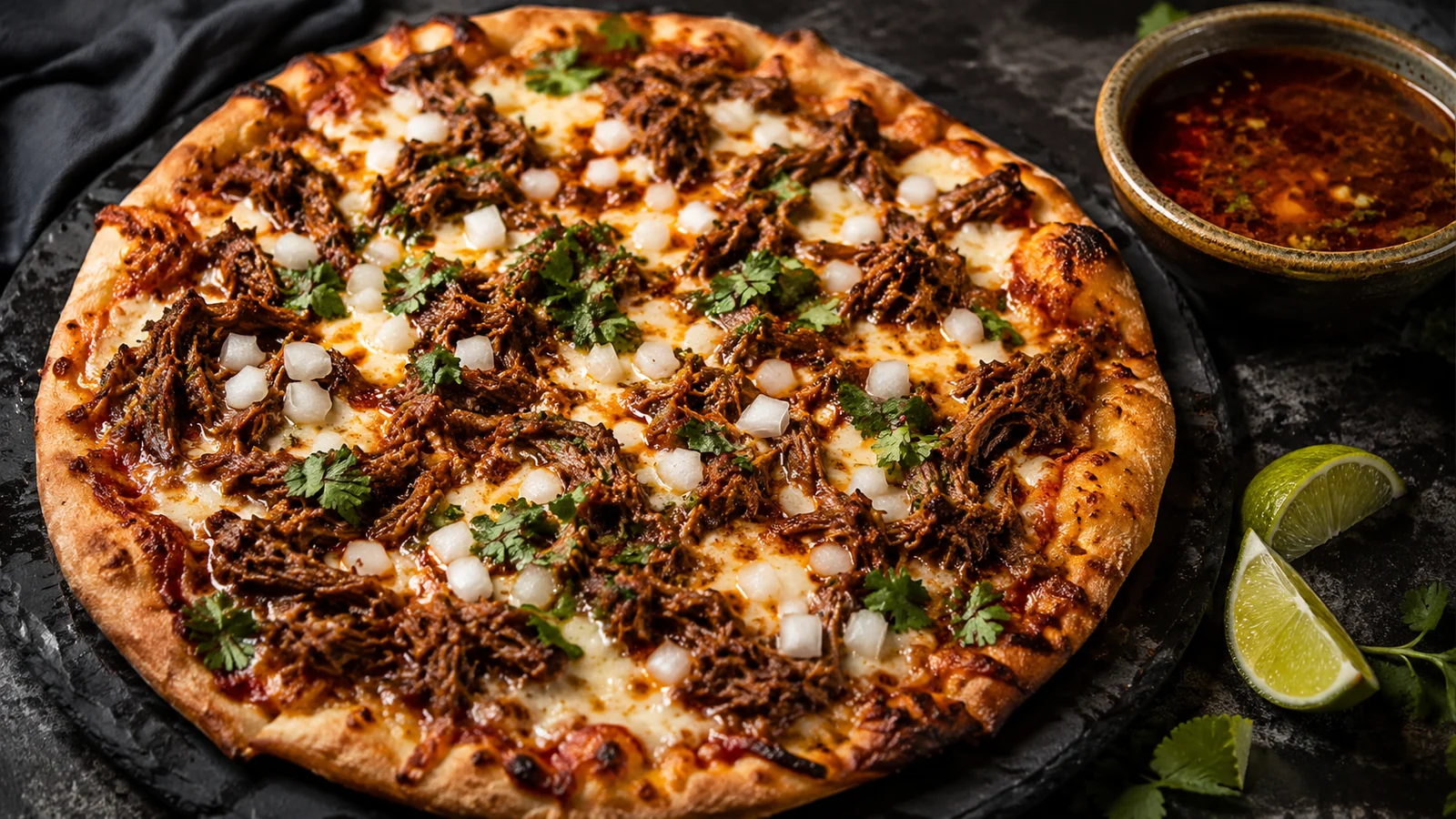 Birria Dipping Pizza