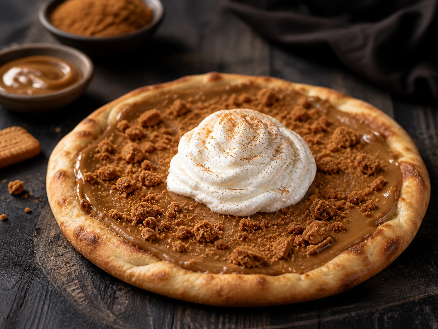 Biscoff-Style Cookie Butter Pizza