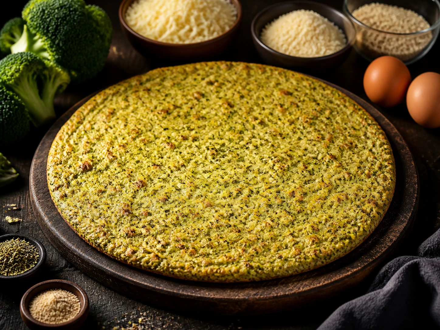 Broccoli-Rice Pizza Crust