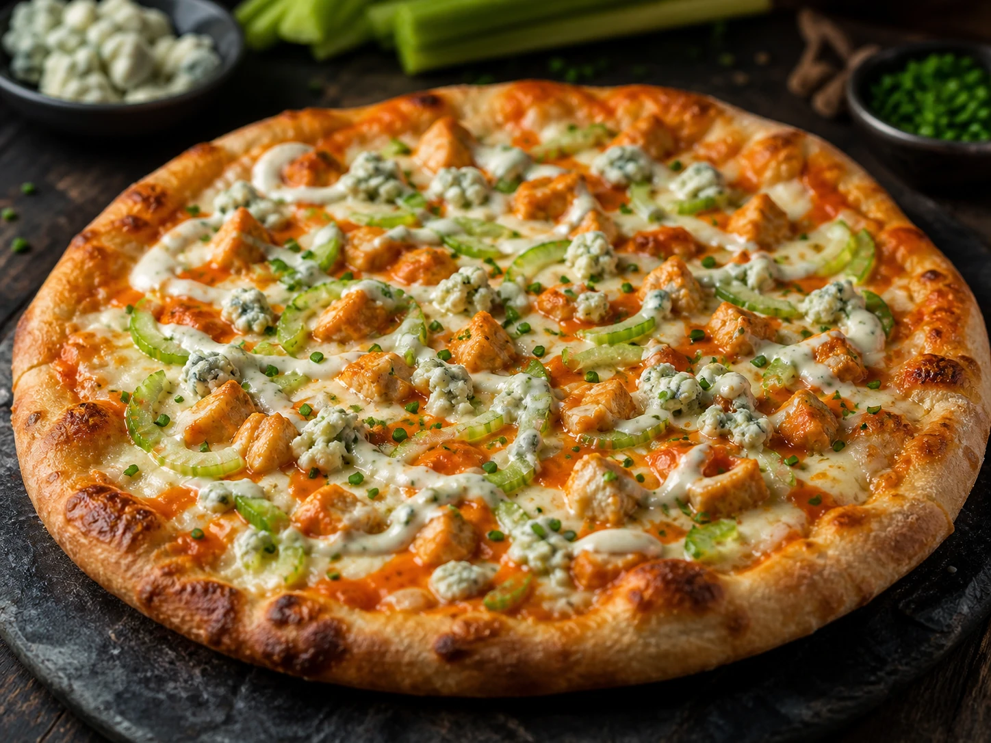 Buffalo Blue Cheese Pizza