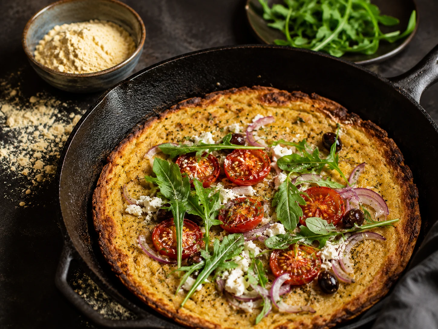 Chickpea Pan Pizza Crust