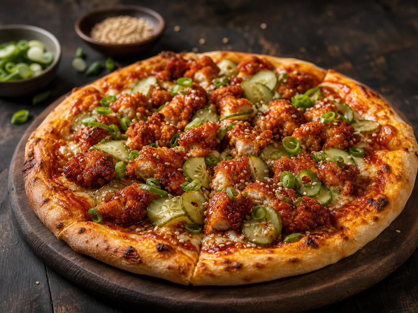 Korean Fried Chicken Pizza