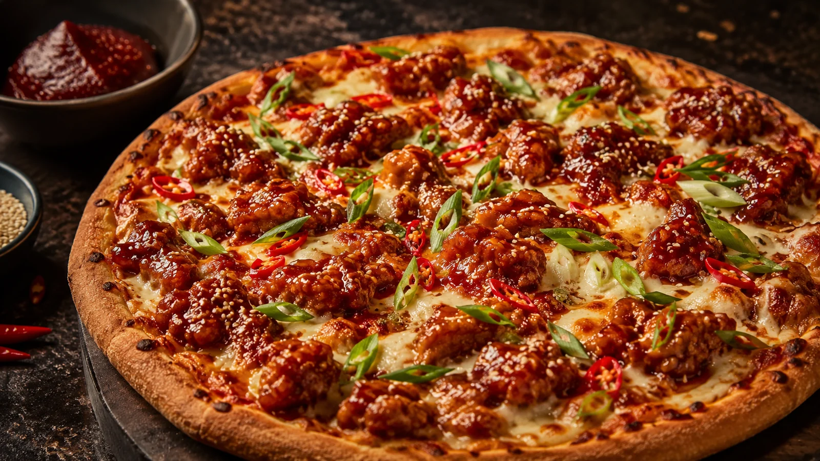 Korean Fried Chicken Pizza