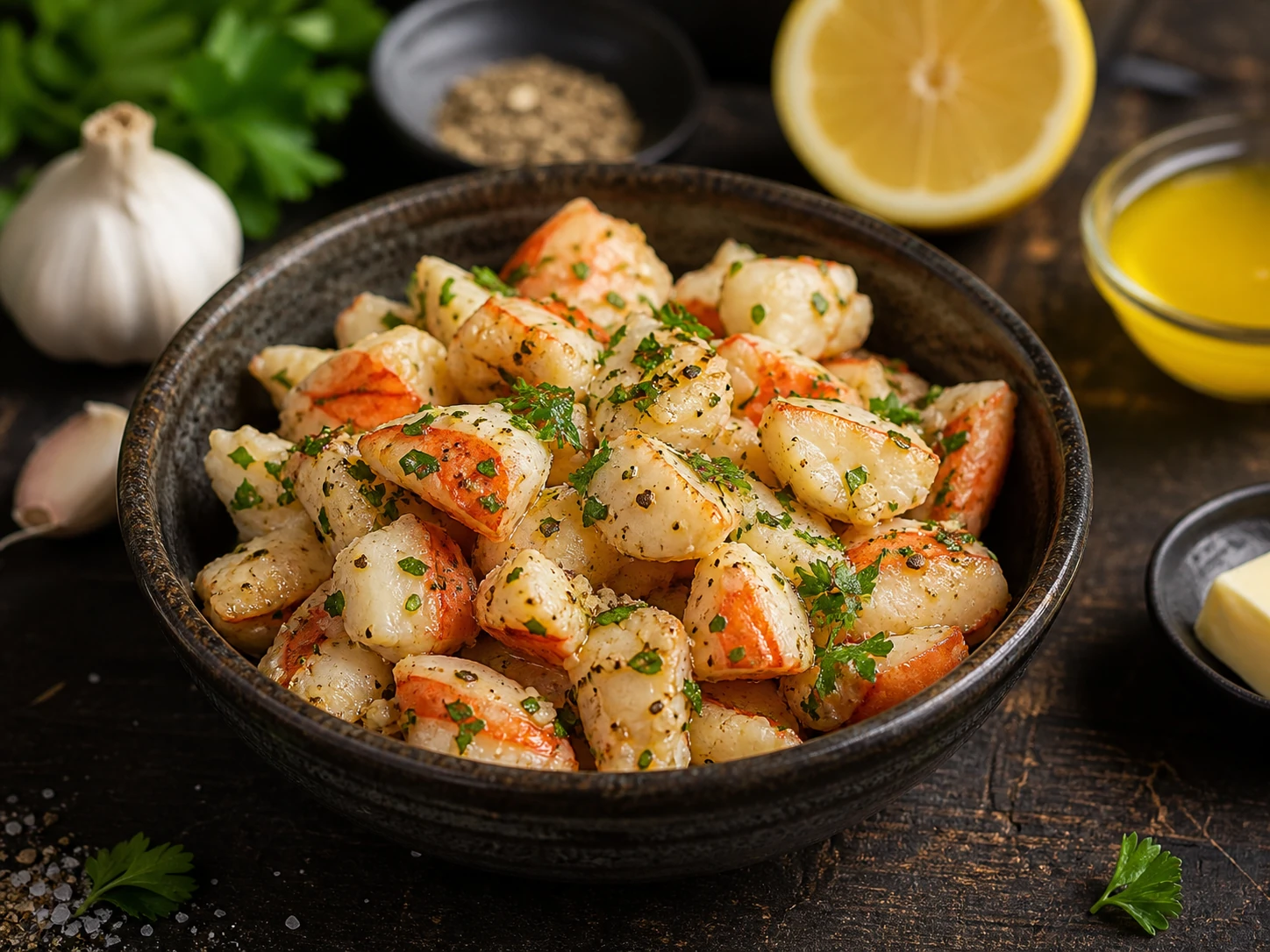 Garlic-Lemon Langostino or Surimi