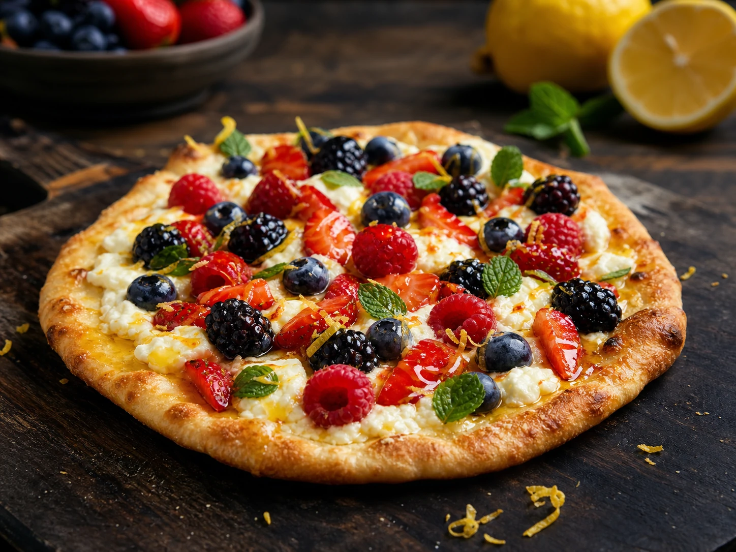 Lemon Ricotta Berry Pizza