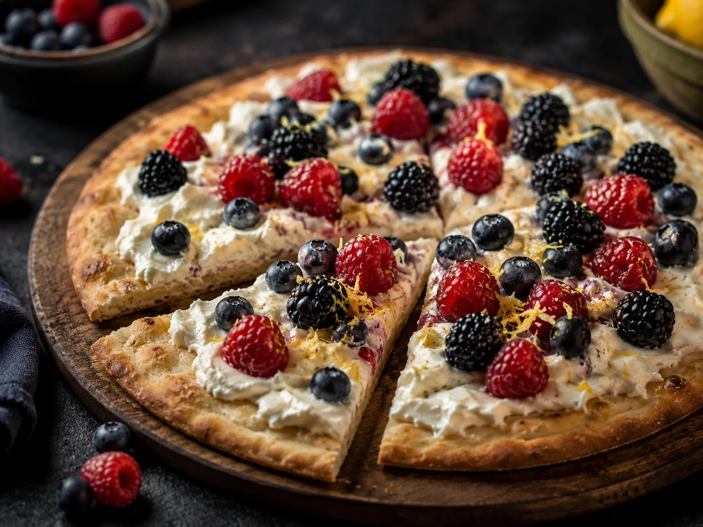 Lemon Ricotta Berry Pizza