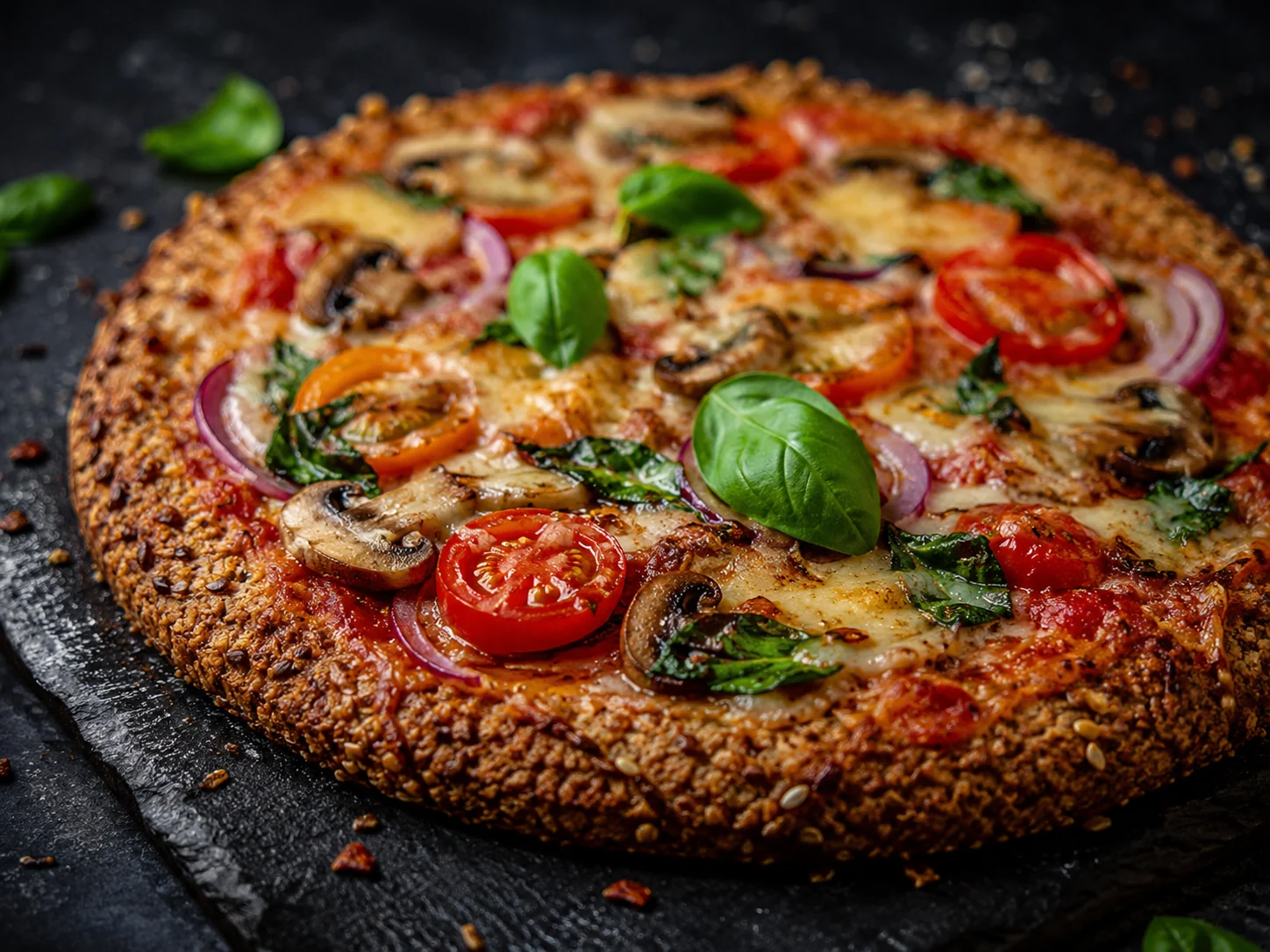 Low-Carb Flaxseed Pizza Crust