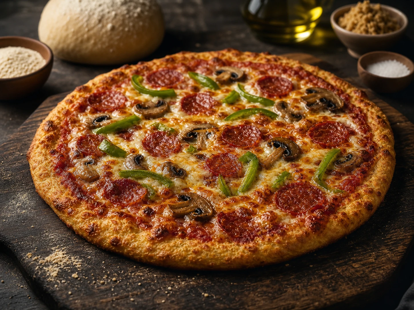 Low-Carb Almond & Flax Pizza Base