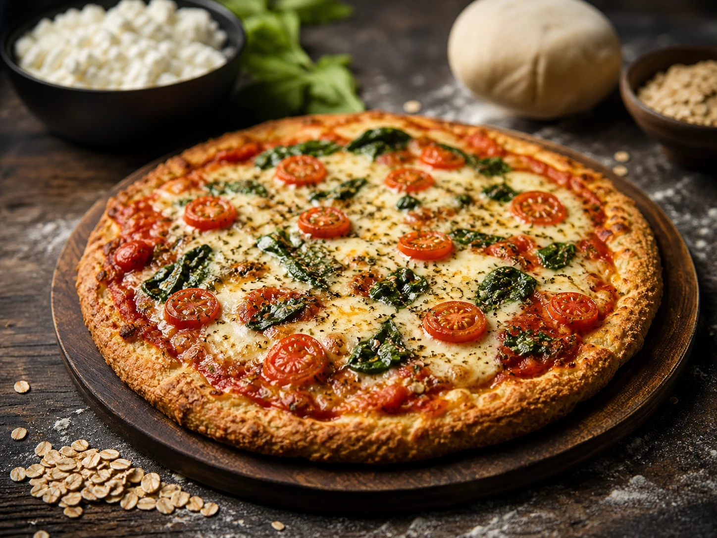Oat & Cottage Cheese Protein Pizza Base
