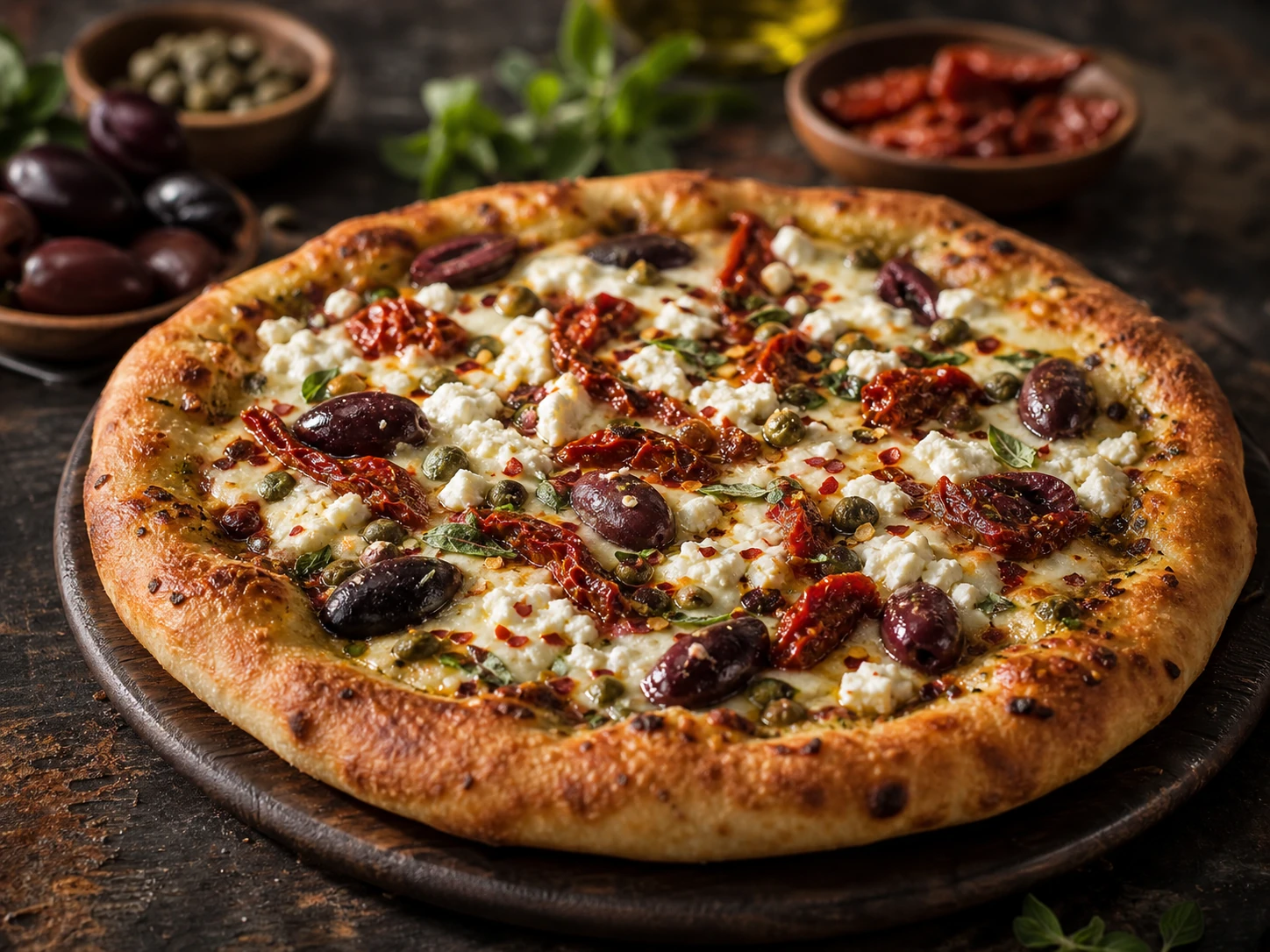 Olive & Sun-Dried Tomato Pizza