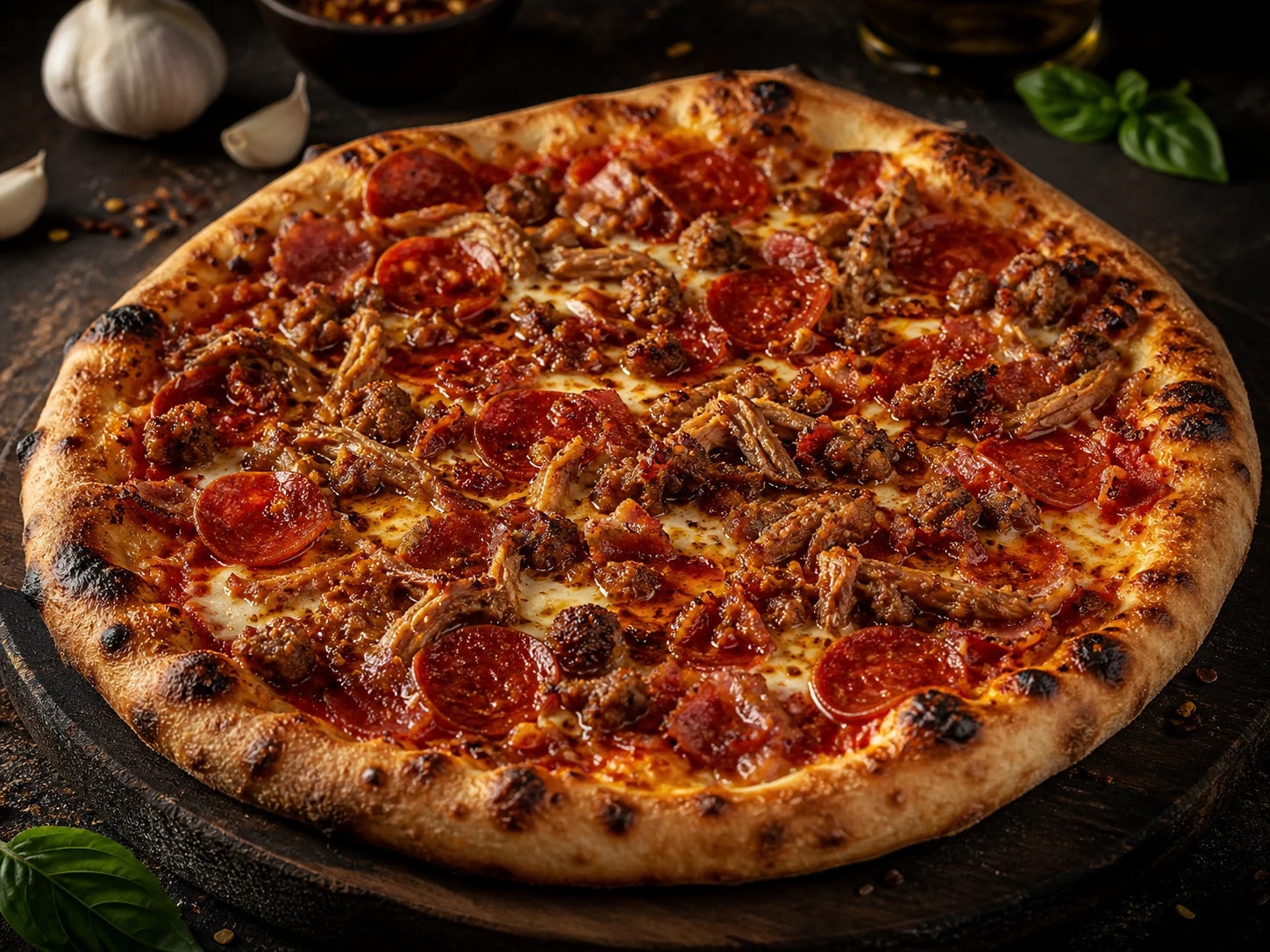 Spicy Meat Feast Pizza