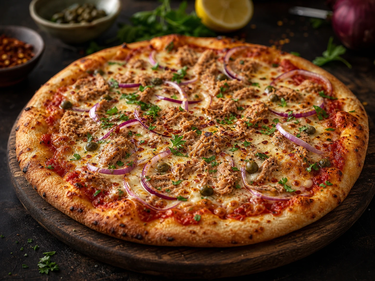 Spicy Tuna Melt Pizza