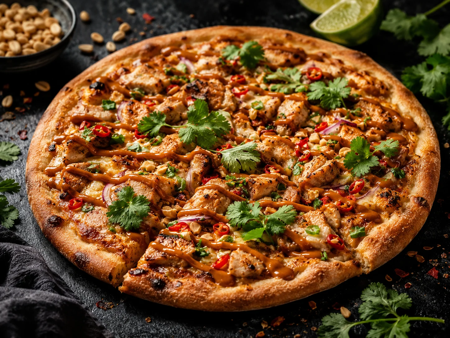 Thai Peanut Chicken Pizza