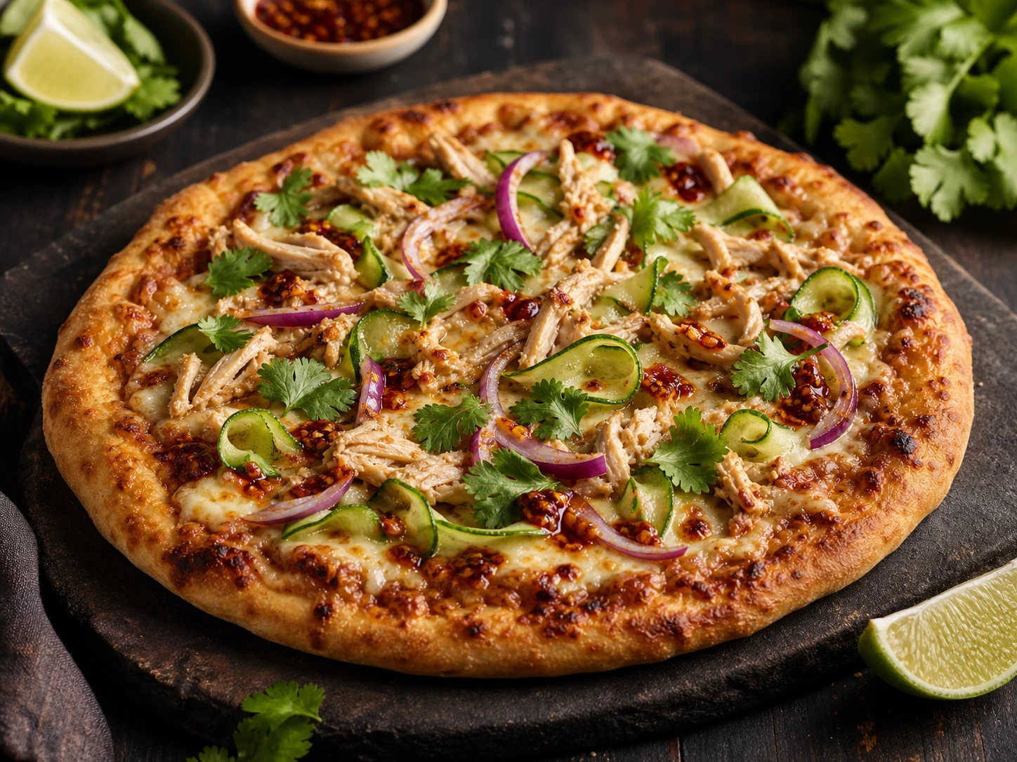 Thai Peanut Chicken Pizza