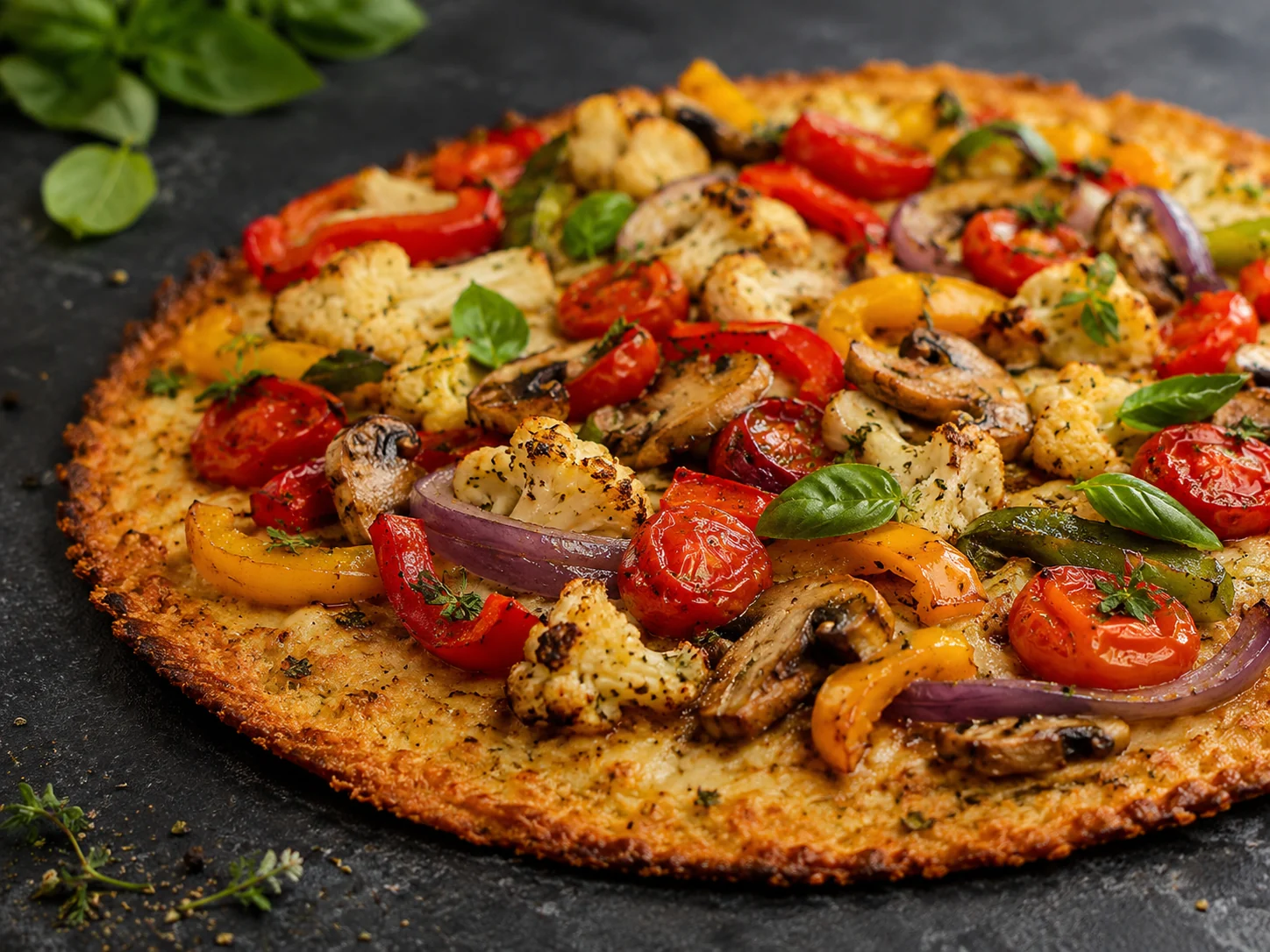 Vegan Cauliflower Pizza Crust